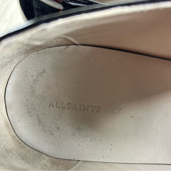 All Saints Watts Black Patent Leather Loafer Slip On Dress Shoe Mens Size 12 - Picture 10 of 10